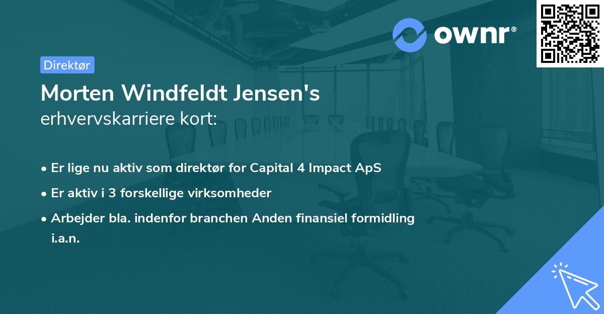 Morten Windfeldt Jensen's erhvervskarriere kort