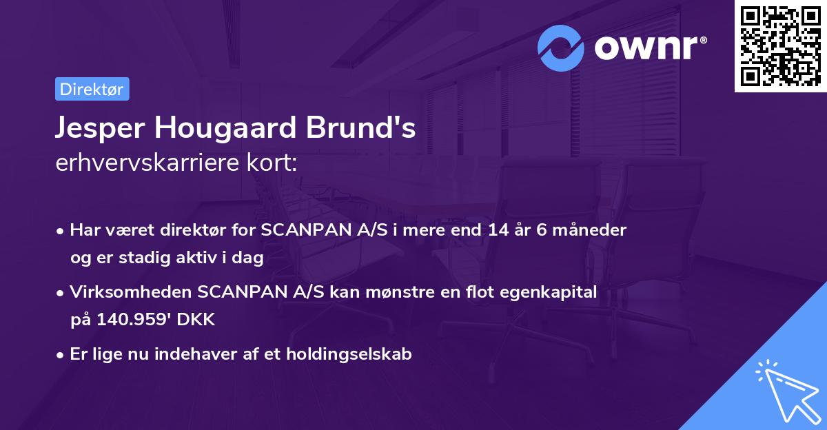 Jesper Hougaard Brund's erhvervskarriere kort