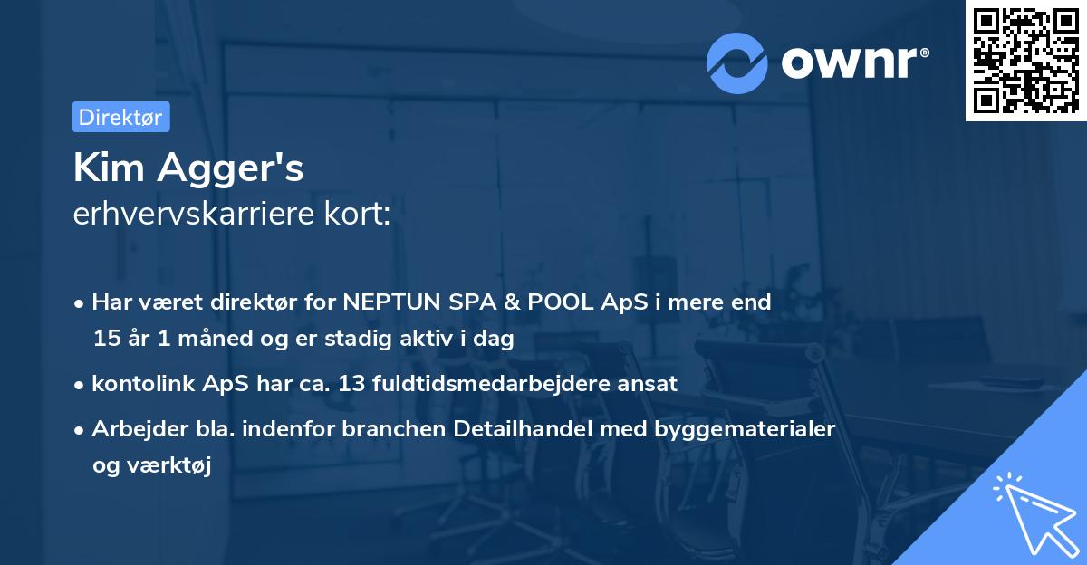 Kim Agger's erhvervskarriere kort