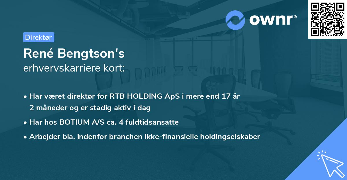 René Bengtson's erhvervskarriere kort