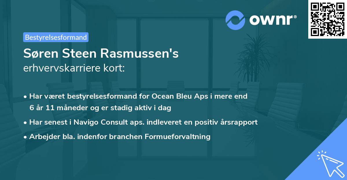 Søren Steen Rasmussen's erhvervskarriere kort