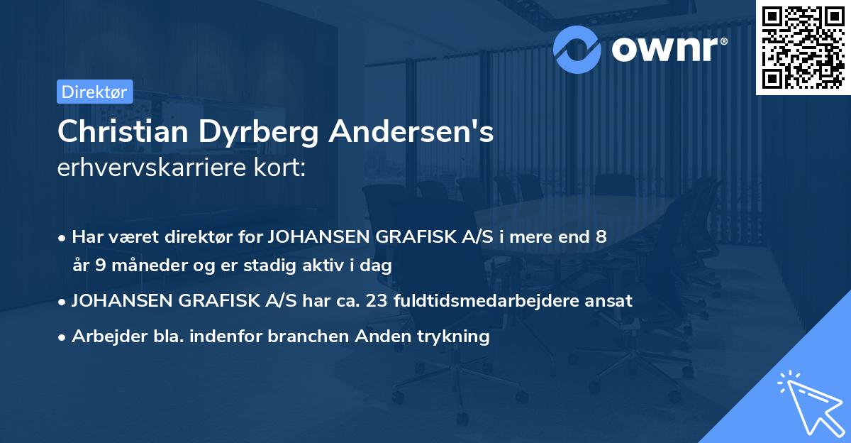 Christian Dyrberg Andersen's erhvervskarriere kort