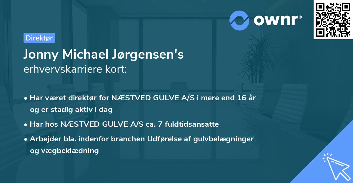 Jonny Michael Jørgensen's erhvervskarriere kort