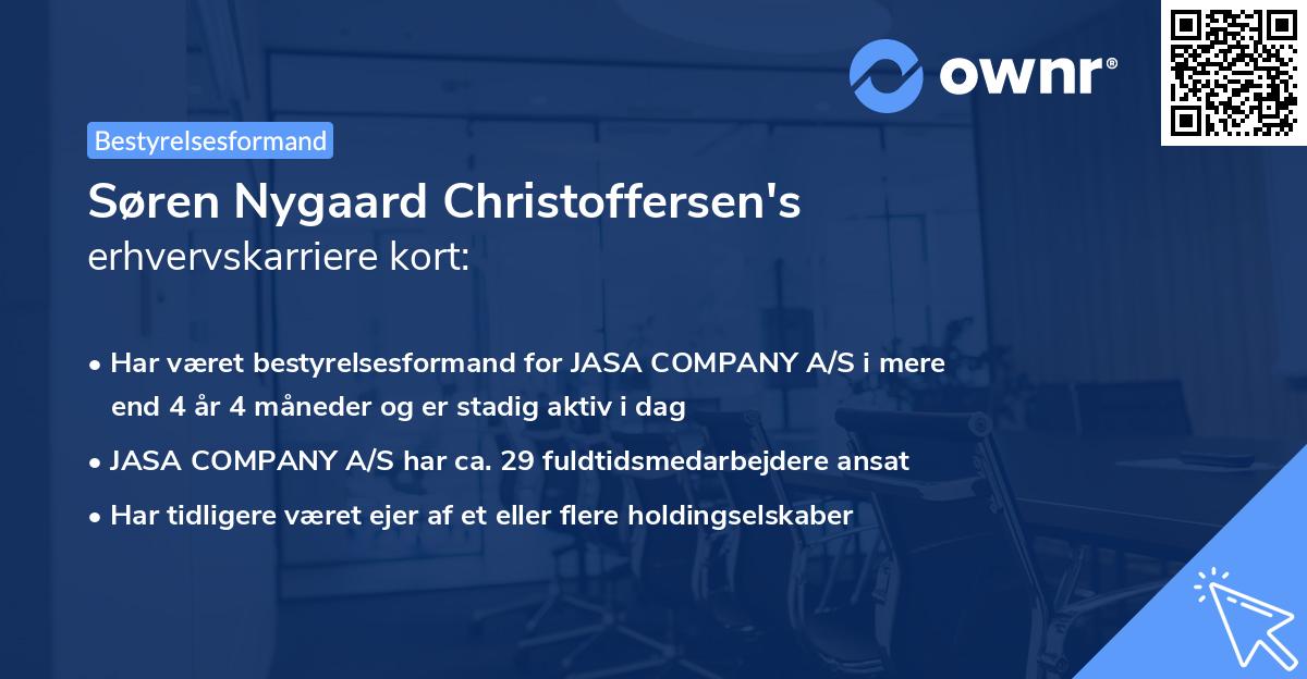 Søren Nygaard Christoffersen's erhvervskarriere kort