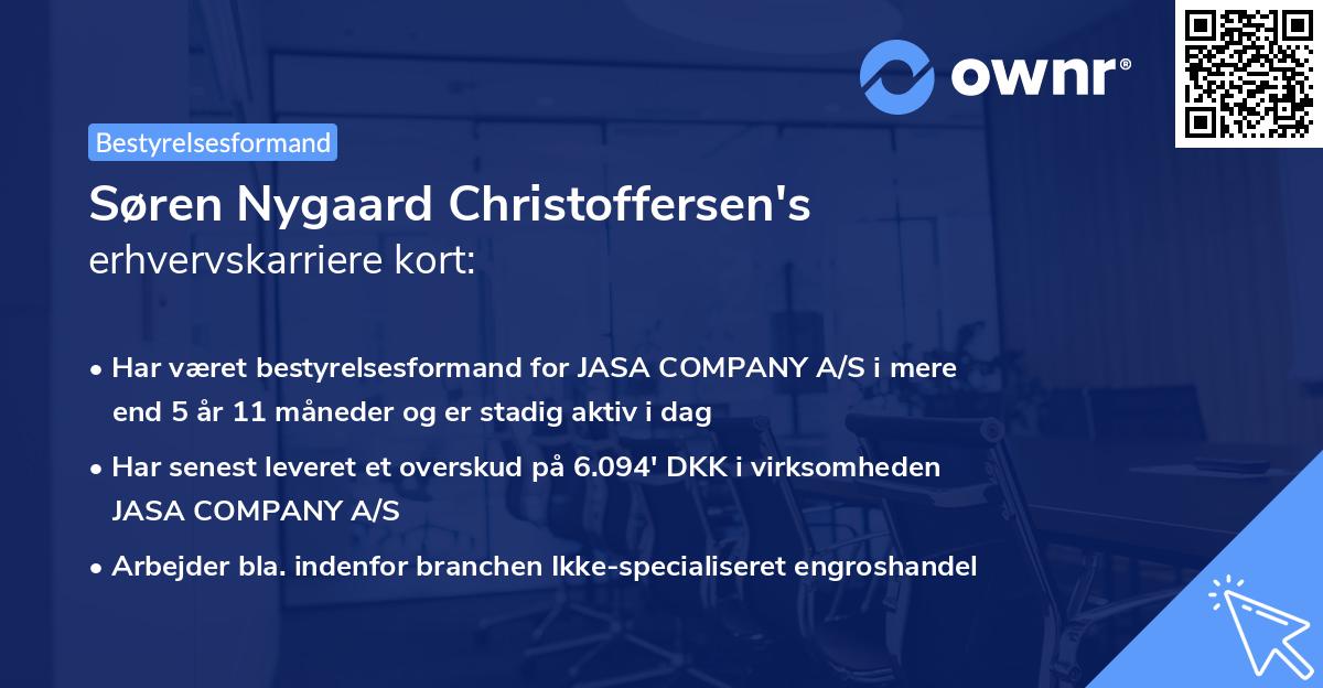 Søren Nygaard Christoffersen's erhvervskarriere kort