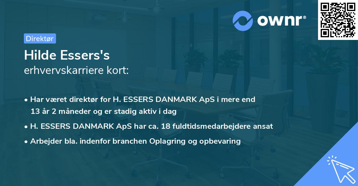 Hilde Essers's erhvervskarriere kort