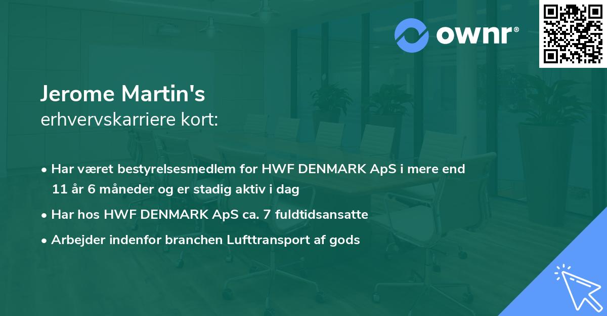 Jerome Martin's erhvervskarriere kort
