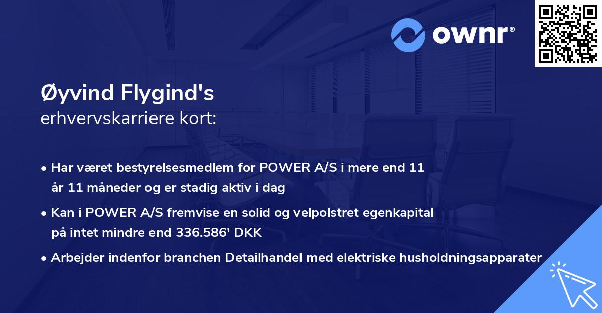 Øyvind Flygind's erhvervskarriere kort