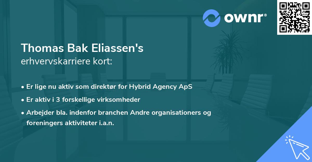Thomas Bak Eliassen's erhvervskarriere kort