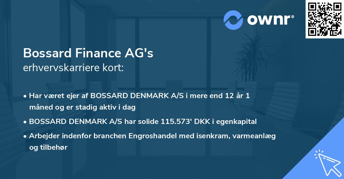 Bossard Finance AG's erhvervskarriere kort