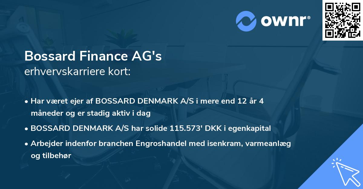 Bossard Finance AG's erhvervskarriere kort