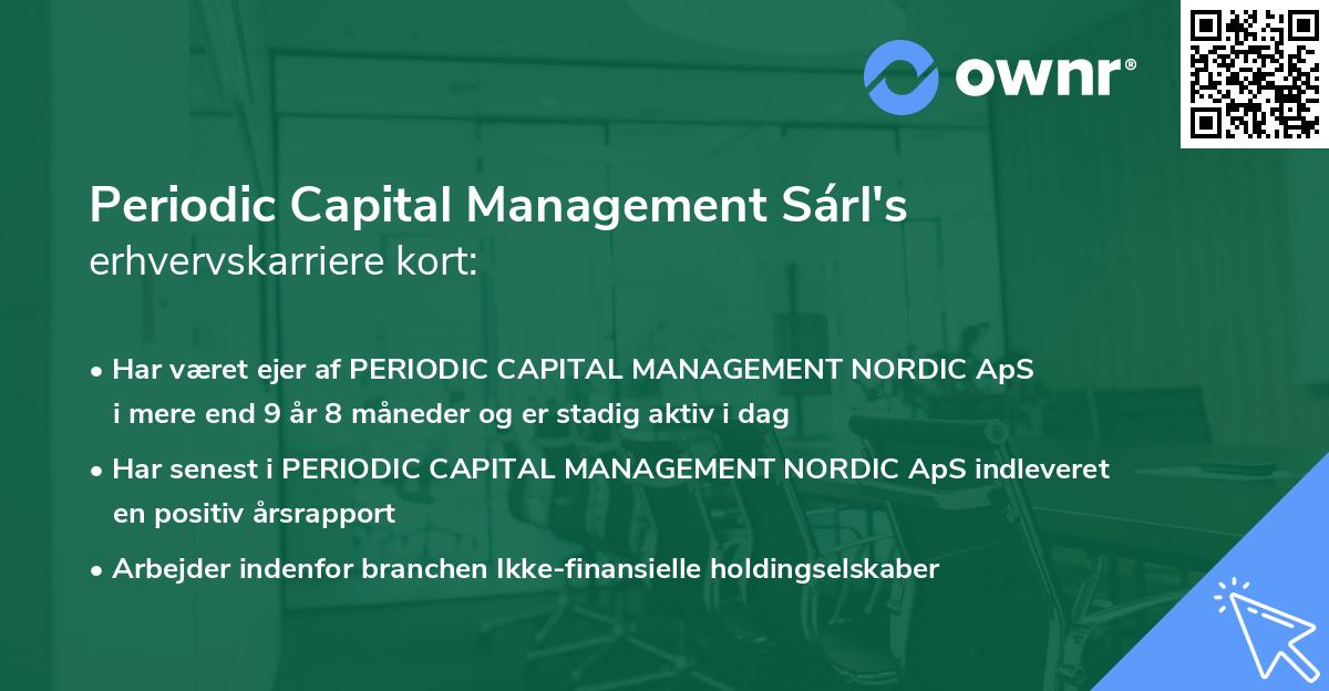 Periodic Capital Management Sárl's erhvervskarriere kort