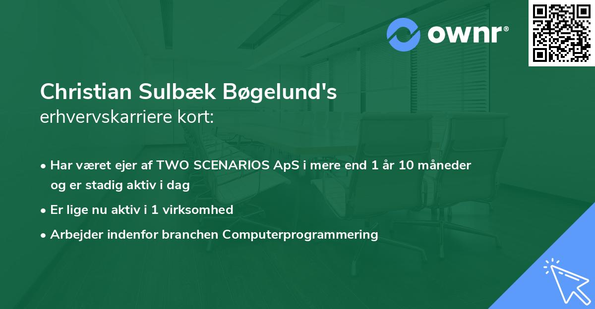 Christian Sulbæk Bøgelund's erhvervskarriere kort