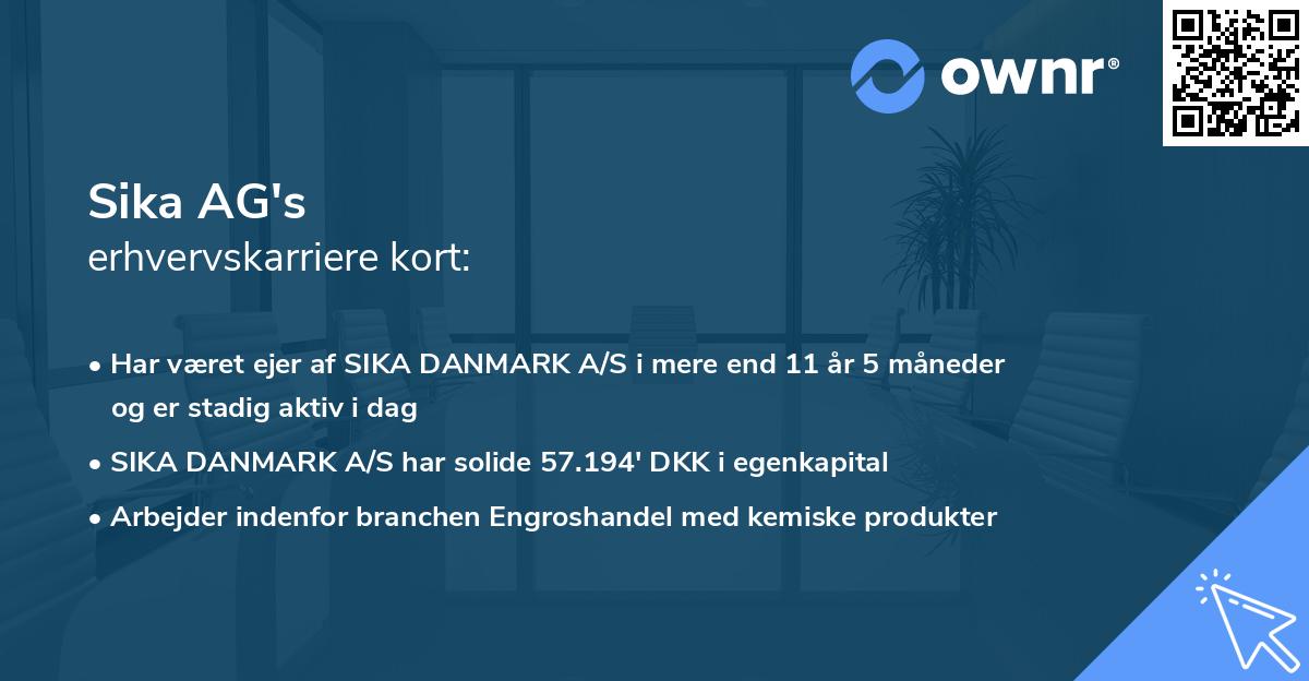 Sika AG's erhvervskarriere kort