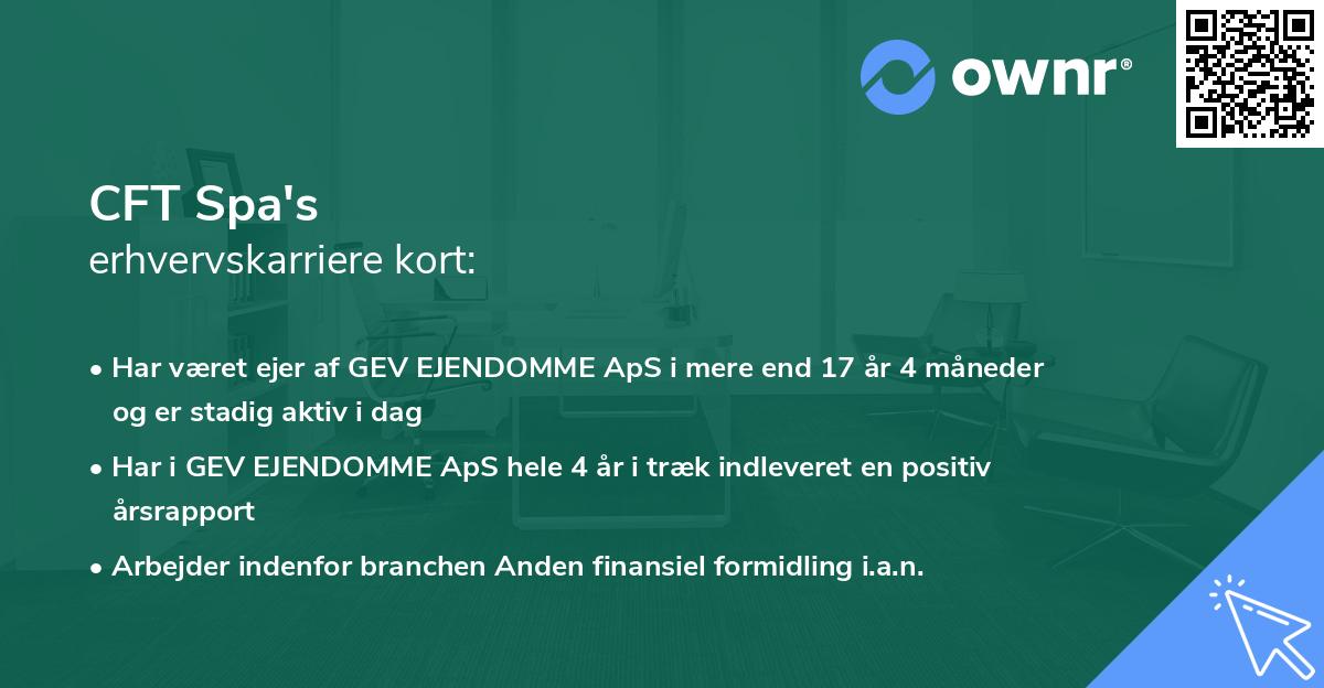 CFT Spa's erhvervskarriere kort