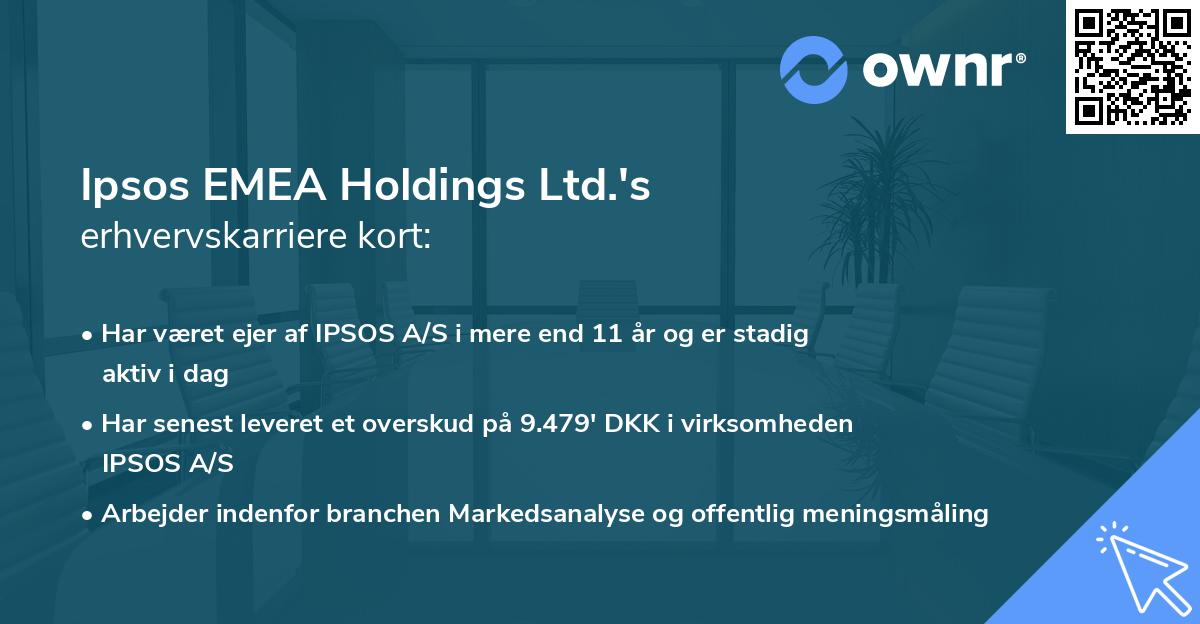 Ipsos EMEA Holdings Ltd.'s erhvervskarriere kort