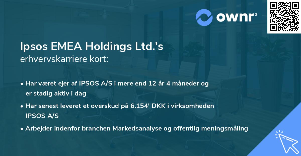 Ipsos EMEA Holdings Ltd.'s erhvervskarriere kort