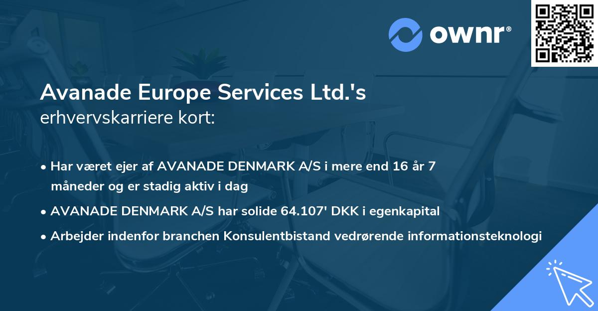 Avanade Europe Services Ltd.'s erhvervskarriere kort