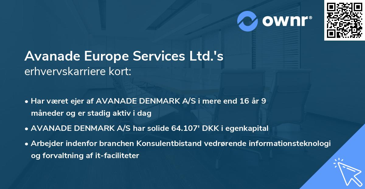 Avanade Europe Services Ltd.'s erhvervskarriere kort