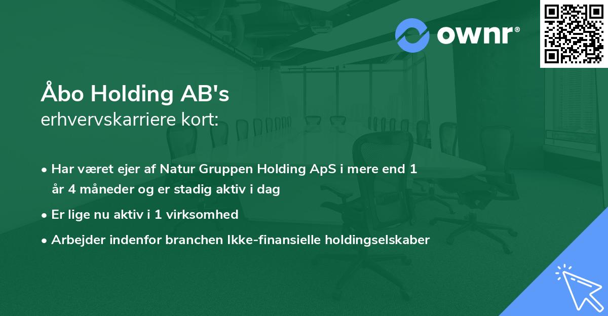 Åbo Holding AB's erhvervskarriere kort