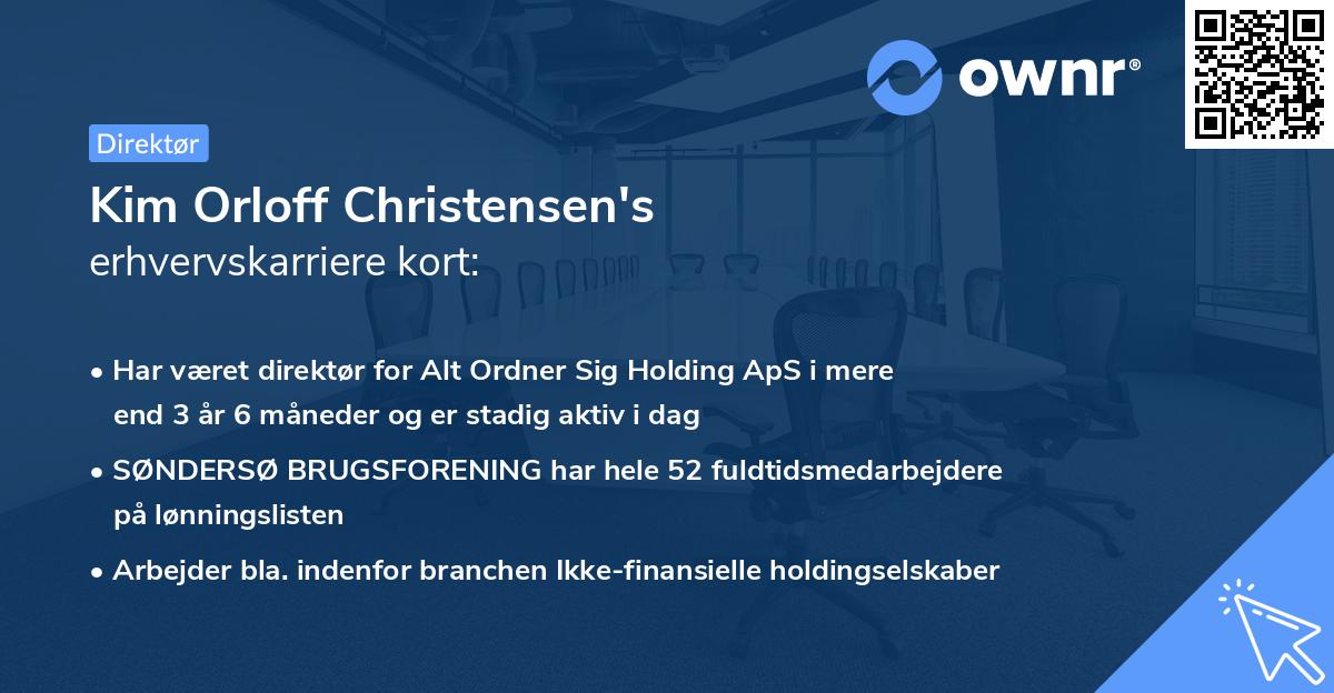 Kim Orloff Christensen's erhvervskarriere kort