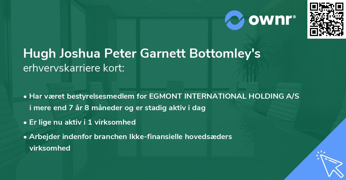 Hugh Joshua Peter Garnett Bottomley's erhvervskarriere kort