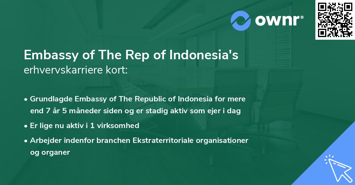 Embassy of The Rep of Indonesia's erhvervskarriere kort