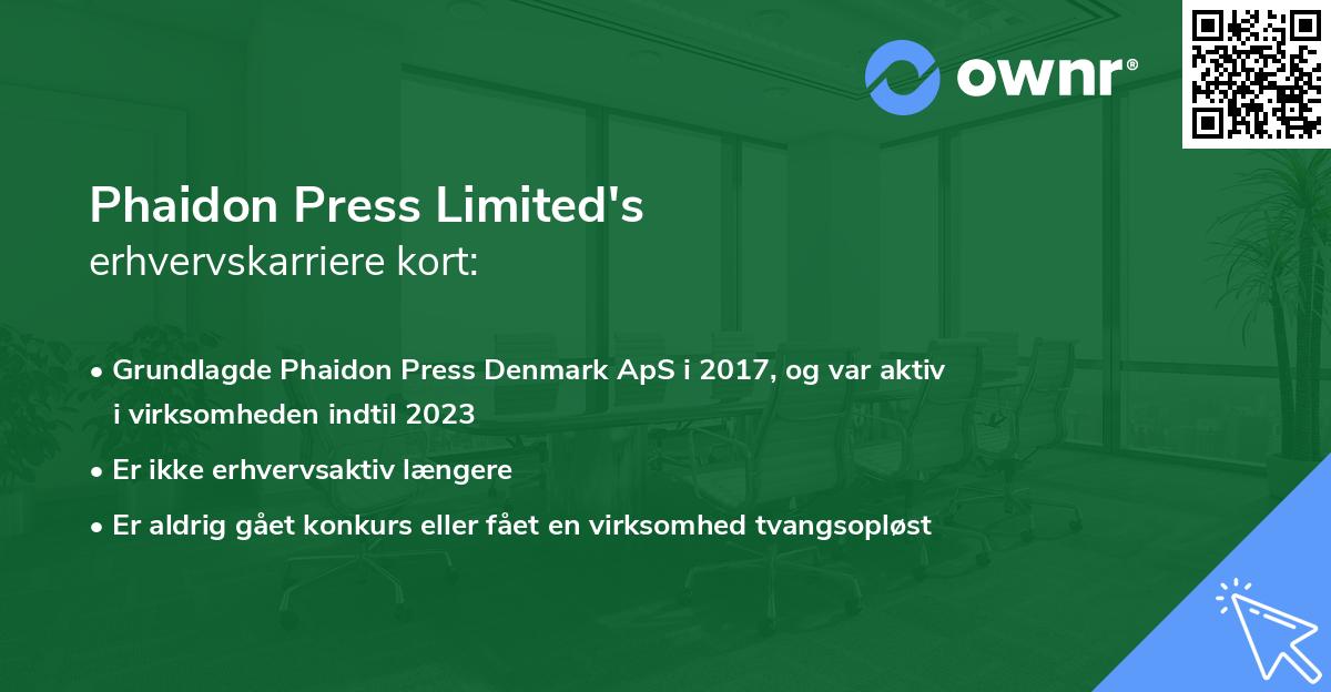 Phaidon Press Limited's erhvervskarriere kort