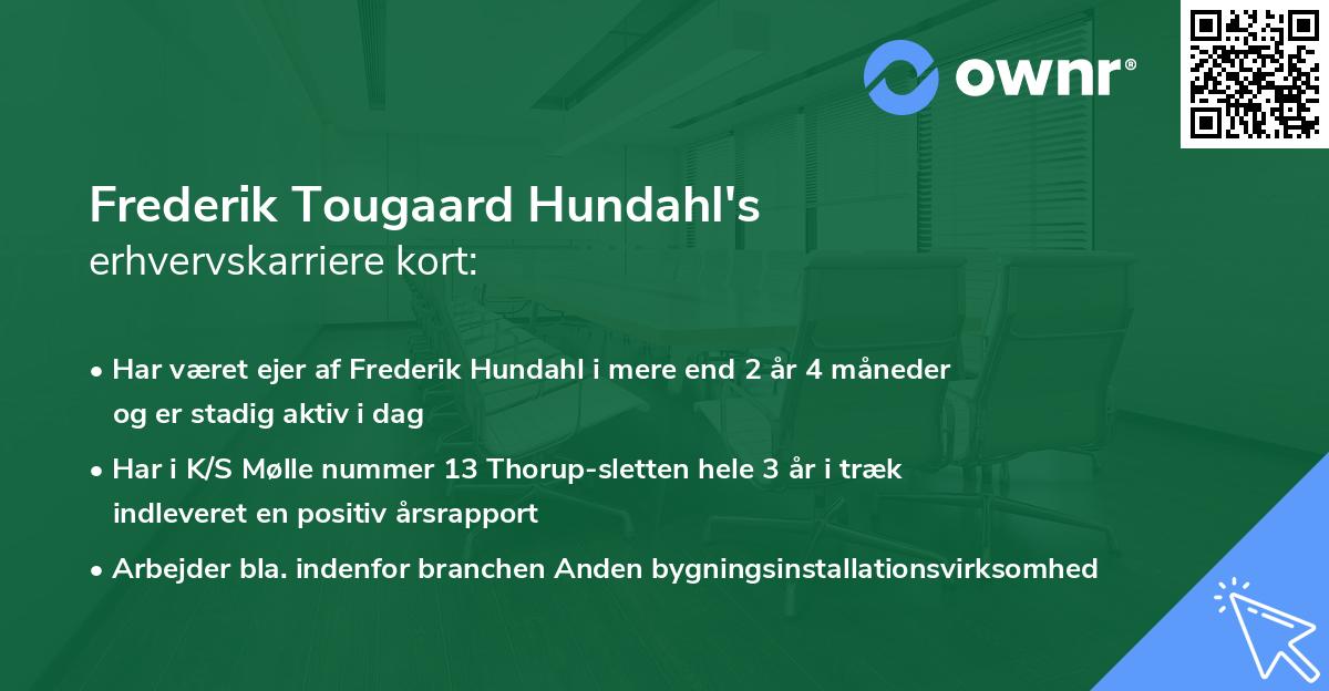 Frederik Tougaard Hundahl's erhvervskarriere kort