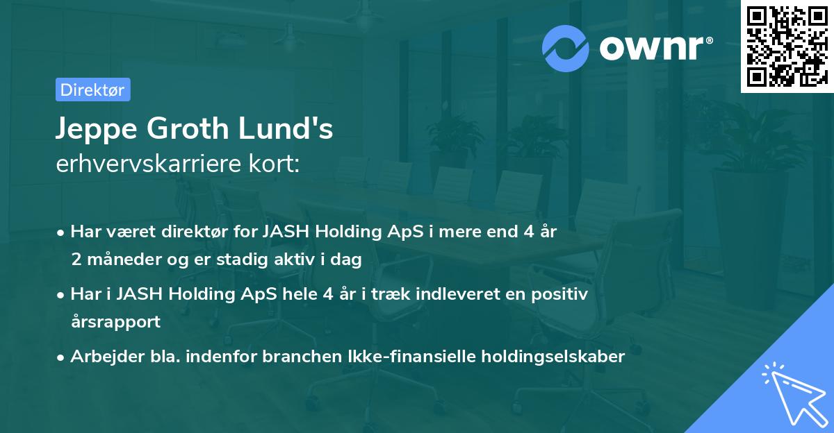 Jeppe Groth Lund's erhvervskarriere kort