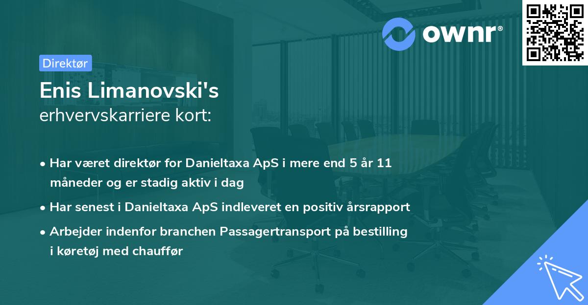 Enis Limanovski's erhvervskarriere kort