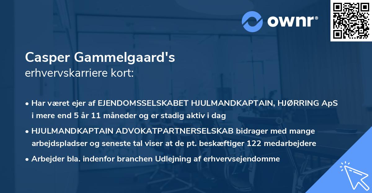 Casper Gammelgaard's erhvervskarriere kort