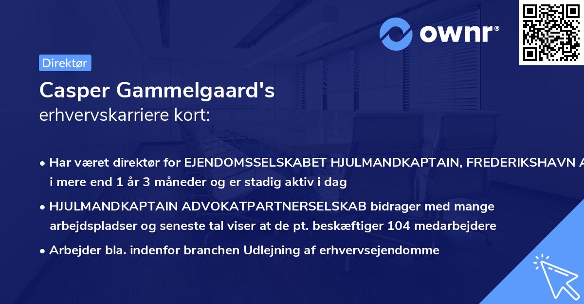 Casper Gammelgaard's erhvervskarriere kort