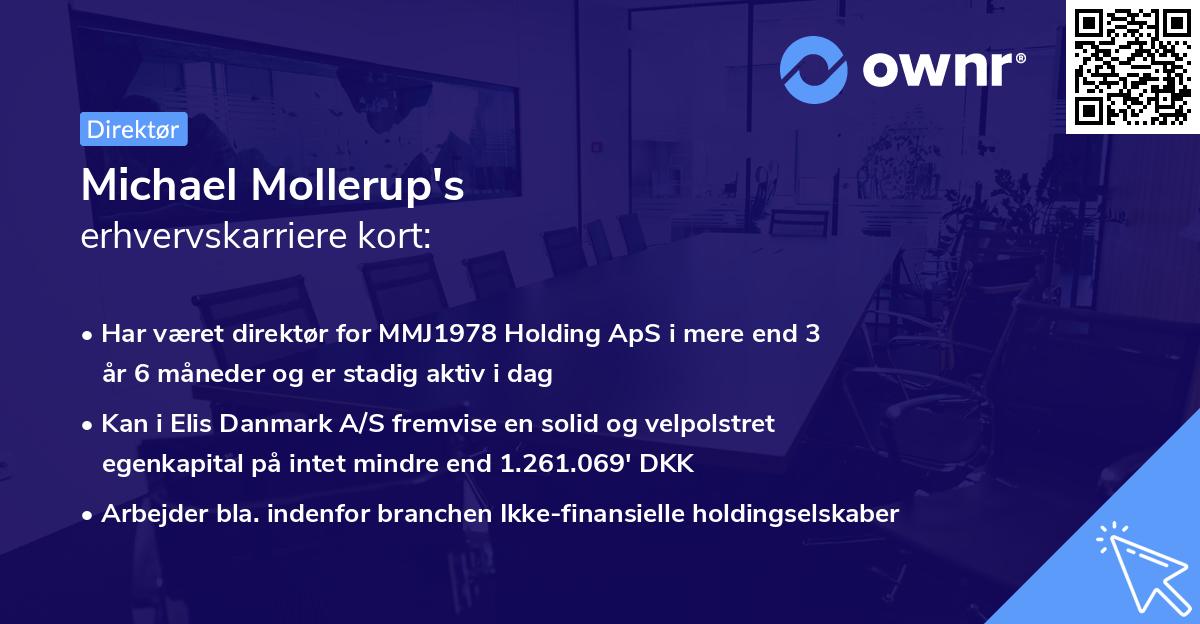 Michael Mollerup's erhvervskarriere kort