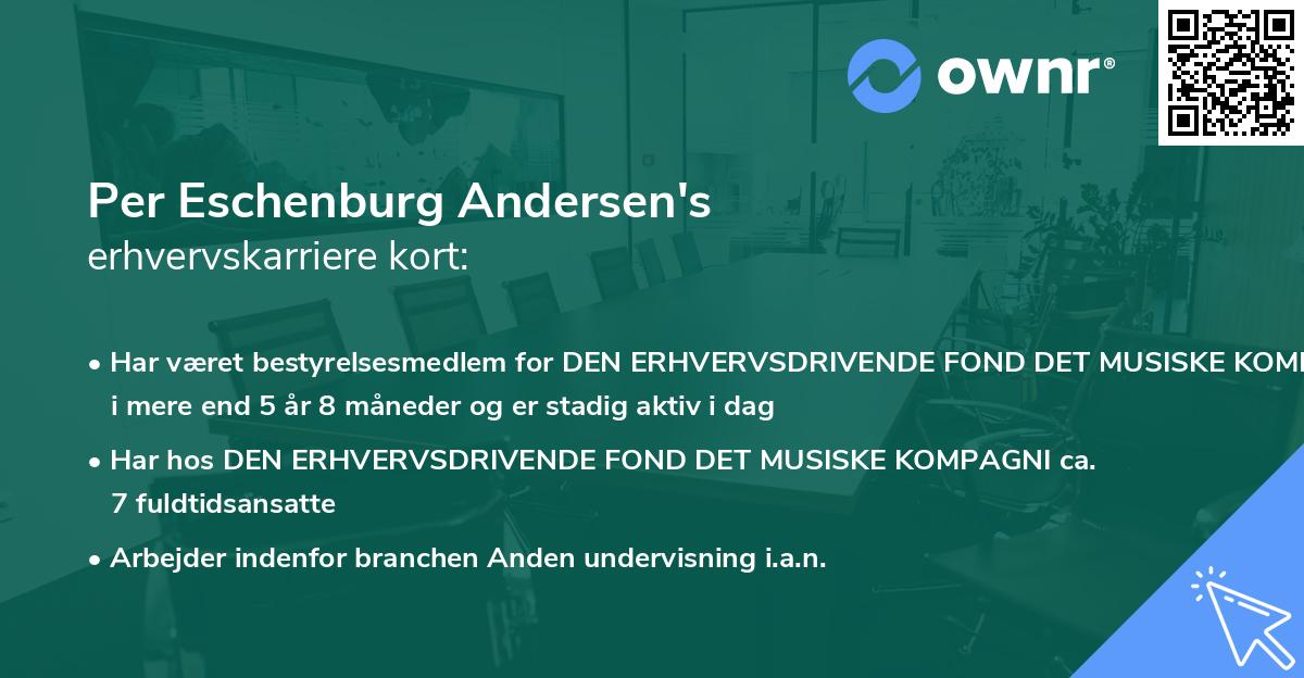 Per Eschenburg Andersen's erhvervskarriere kort