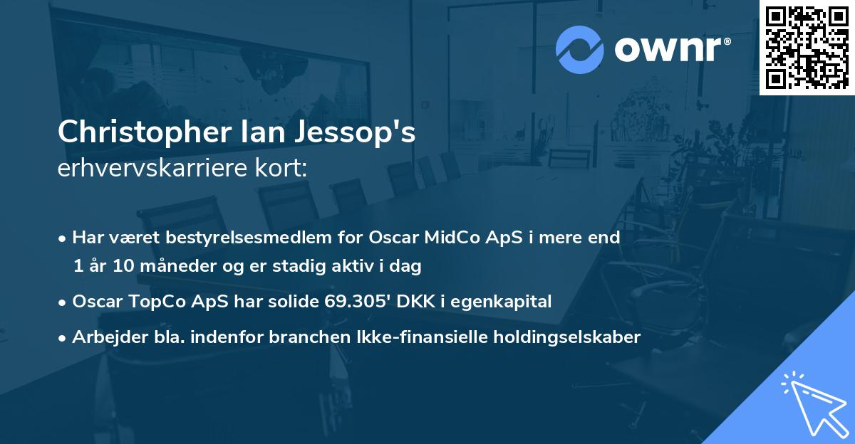Christopher Ian Jessop's erhvervskarriere kort