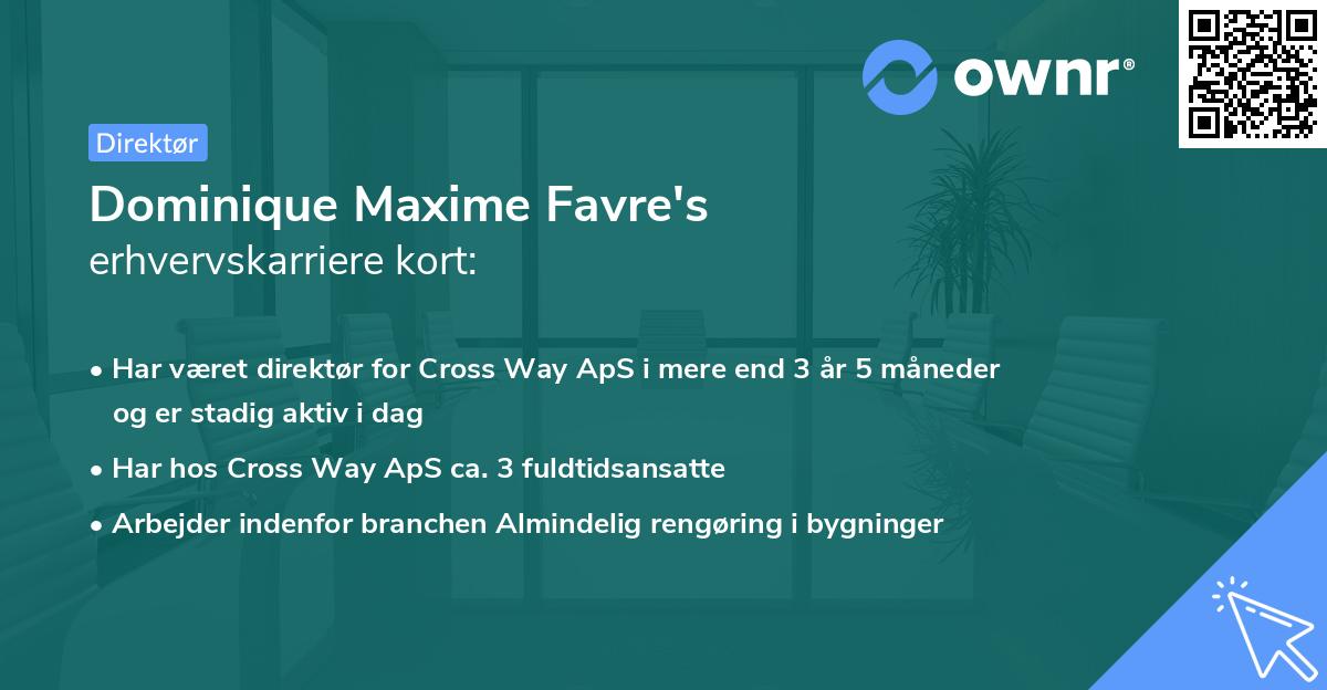 Dominique Maxime Favre's erhvervskarriere kort
