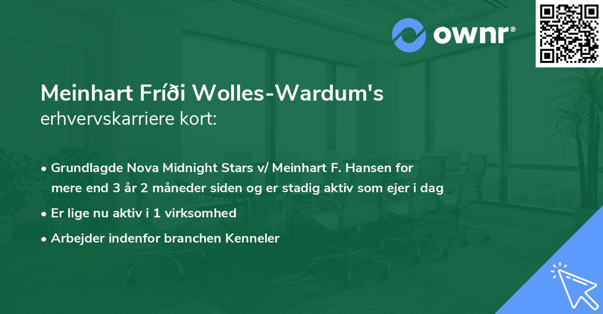 Meinhart Fríði Wolles-Wardum's erhvervskarriere kort