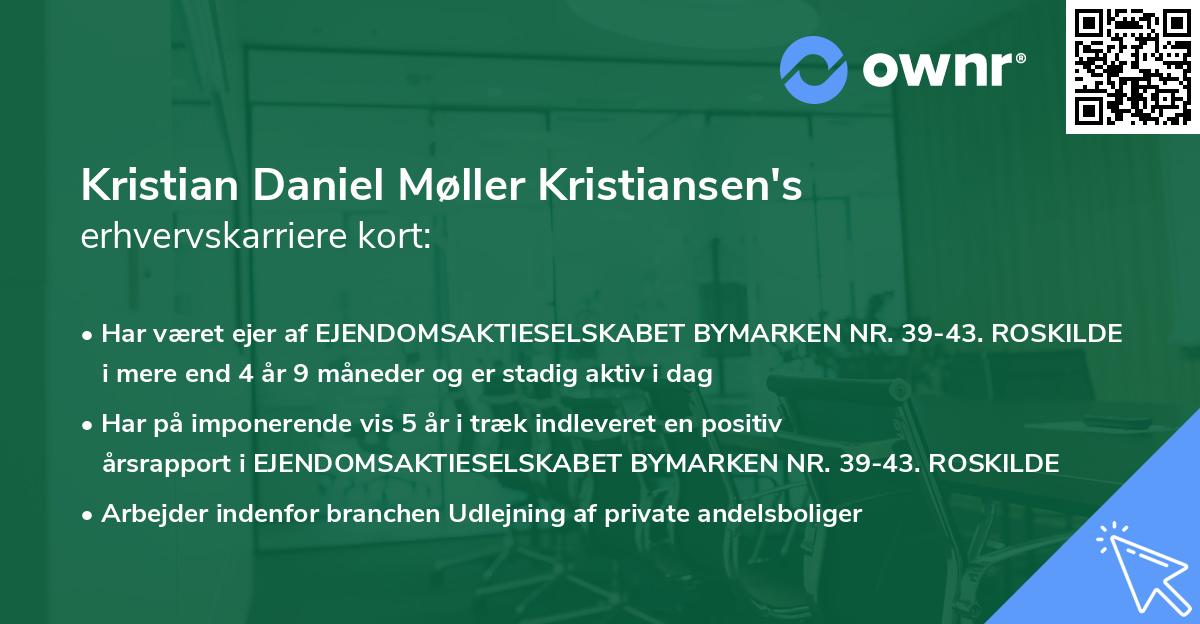 Kristian Daniel Møller Kristiansen's erhvervskarriere kort