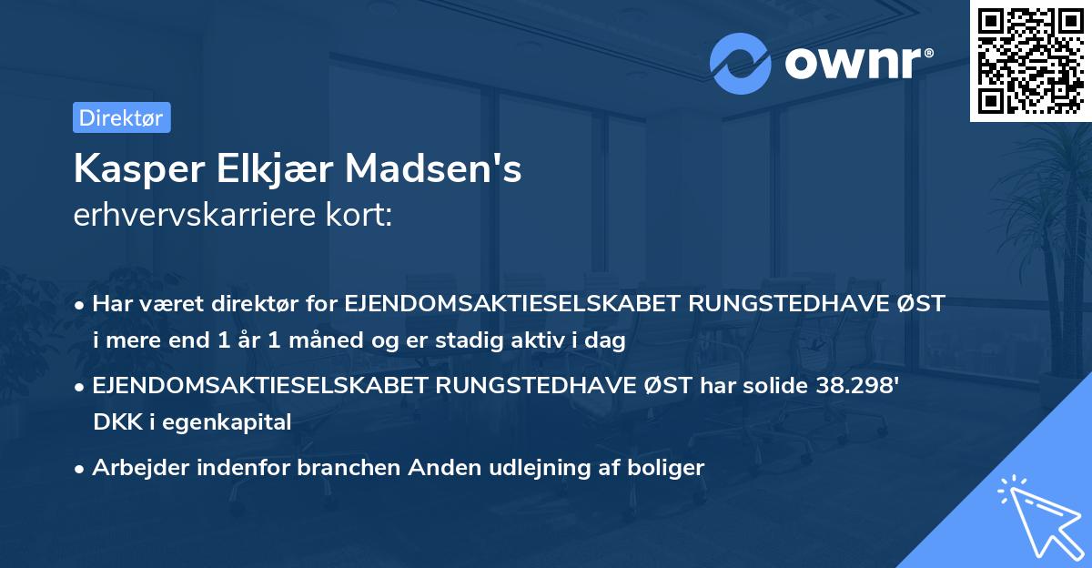 Kasper Elkjær Madsen's erhvervskarriere kort