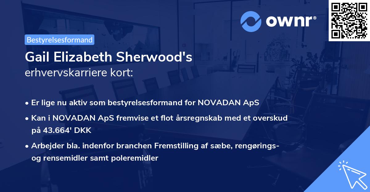 Gail Elizabeth Sherwood's erhvervskarriere kort