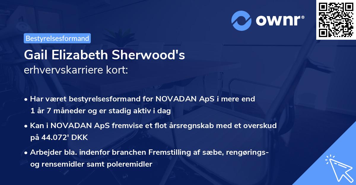 Gail Elizabeth Sherwood's erhvervskarriere kort