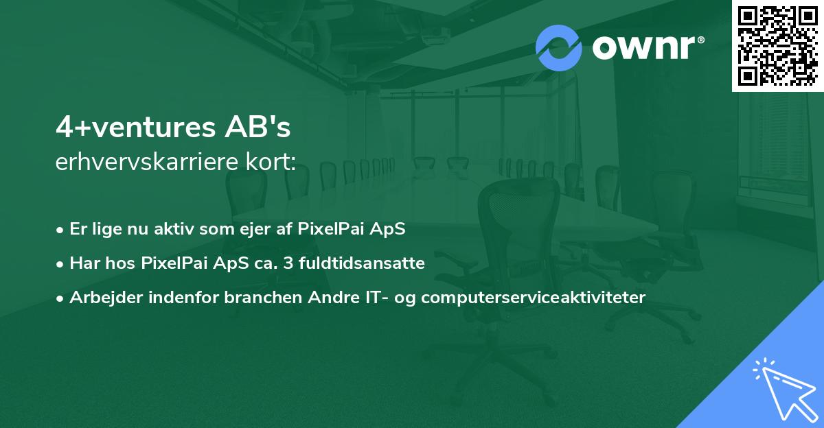 4+ventures AB's erhvervskarriere kort