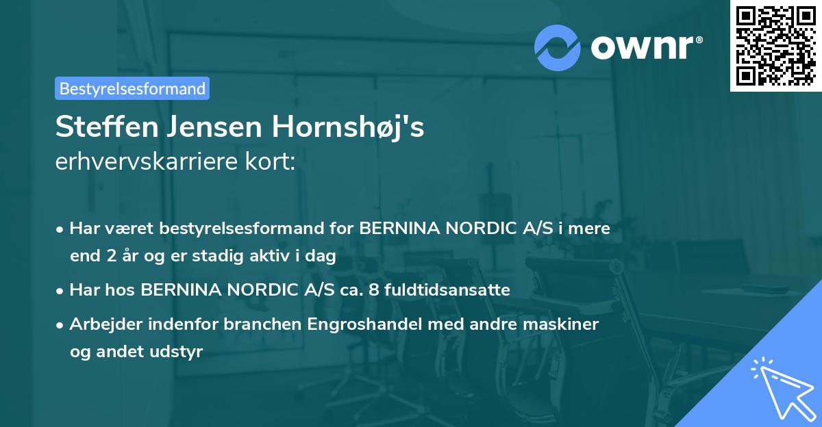 Steffen Jensen Hornshøj's erhvervskarriere kort