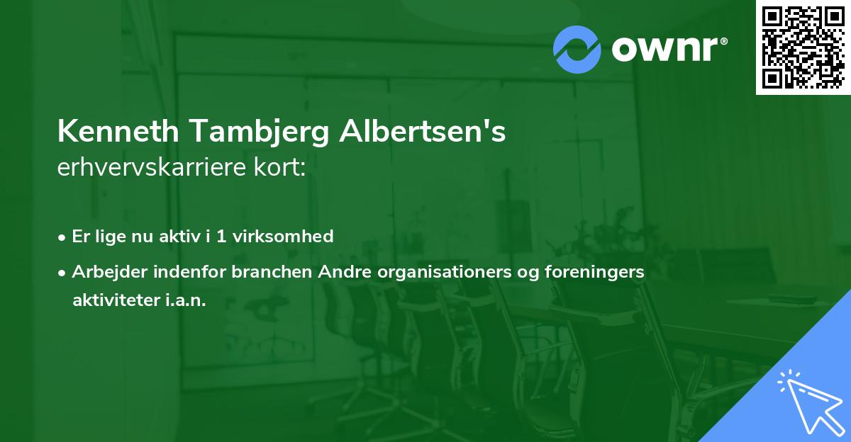 Kenneth Tambjerg Albertsen's erhvervskarriere kort