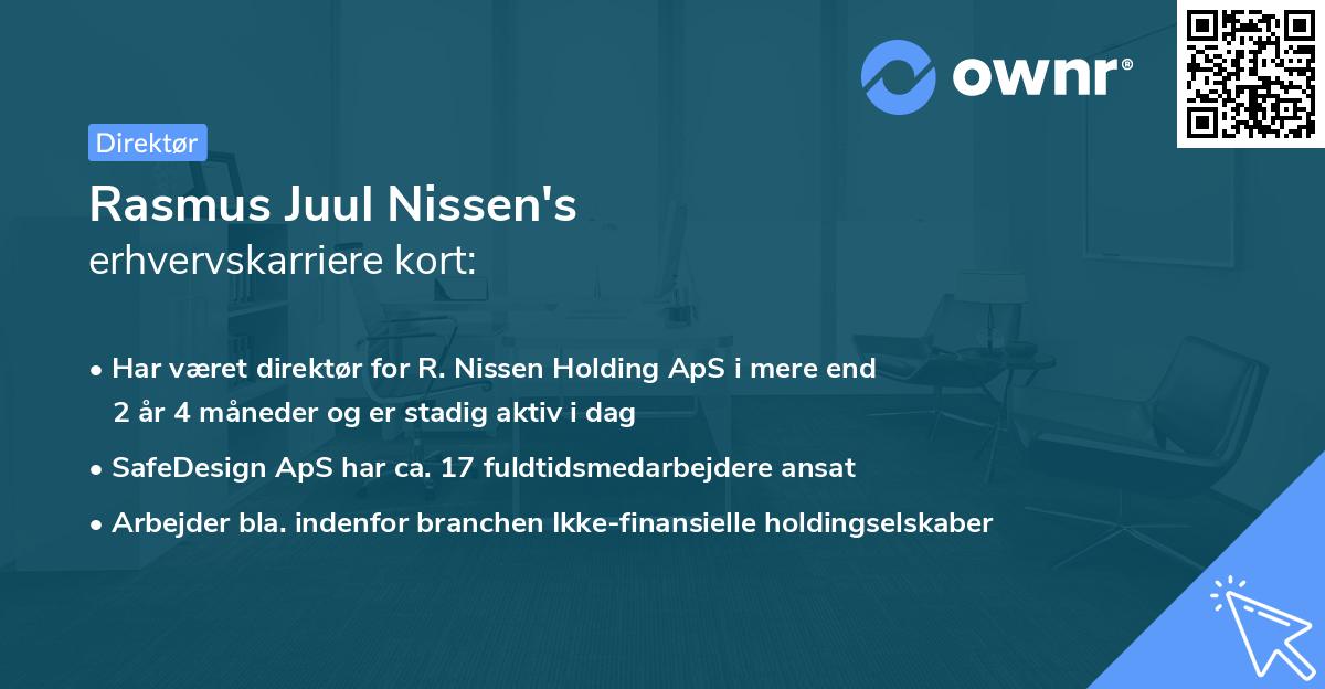 Rasmus Juul Nissen's erhvervskarriere kort