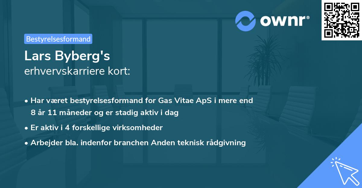 Lars Byberg's erhvervskarriere kort