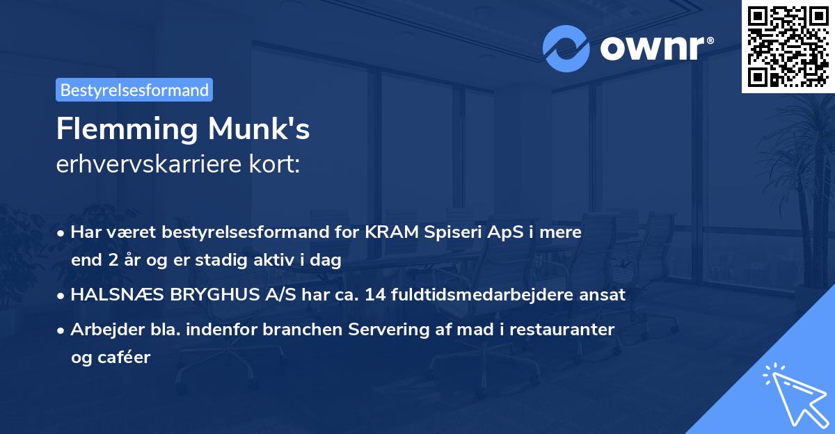 Flemming Munk's erhvervskarriere kort