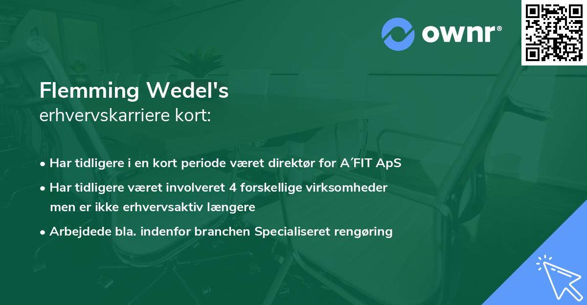 Flemming Wedel's erhvervskarriere kort