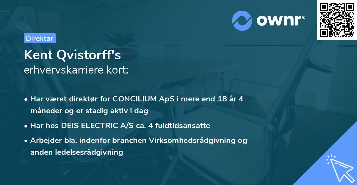 Kent Qvistorff's erhvervskarriere kort
